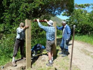 Ken checking everything is square.